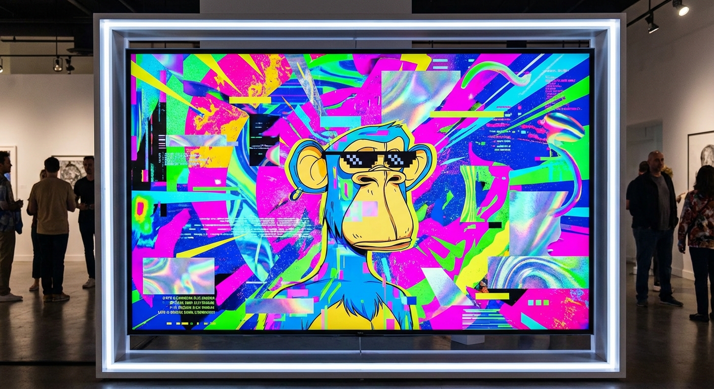 Colorful digital NFT artwork